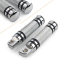 Pair Aluminum Male Mount Footpegs Footrests for Harley Chrome