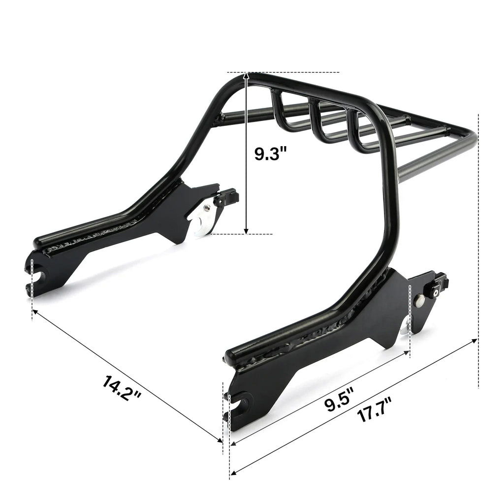 Black Two Up Luggage Rack for Harley Breakout FXBRS & Fat Boy FLFBS (2018-2025)