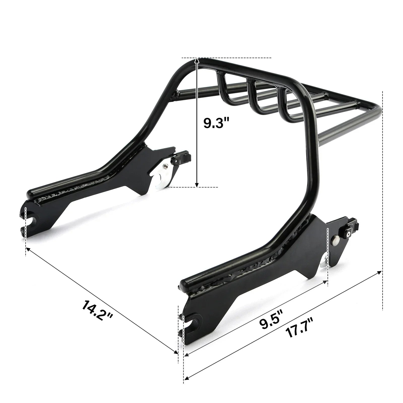 Black Two Up Luggage Rack for Harley Breakout FXBRS & Fat Boy FLFBS (2018-2025)