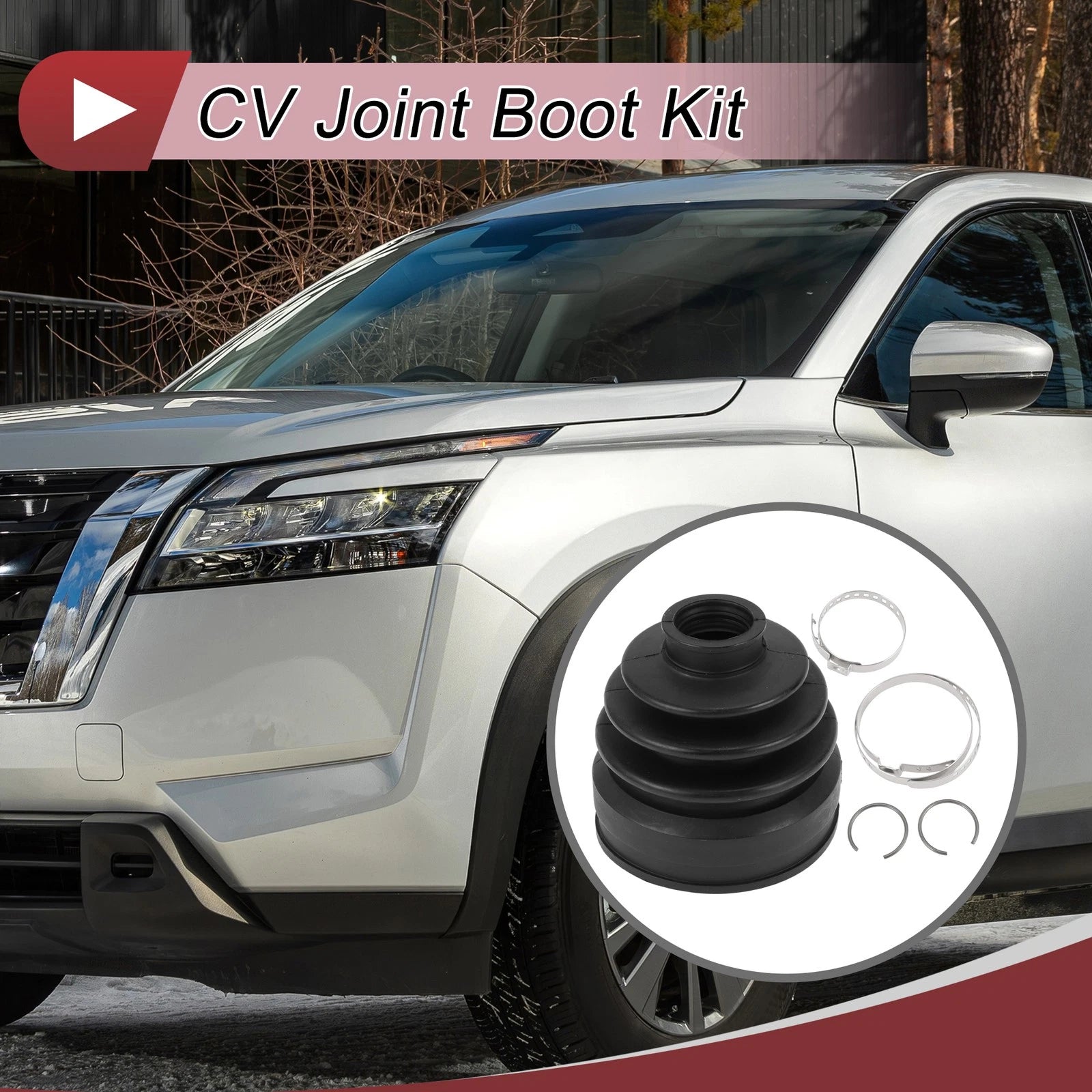 Inner CV Joint Boot Kit w/ Clamps for Nissan Pathfinder (2013–2020)