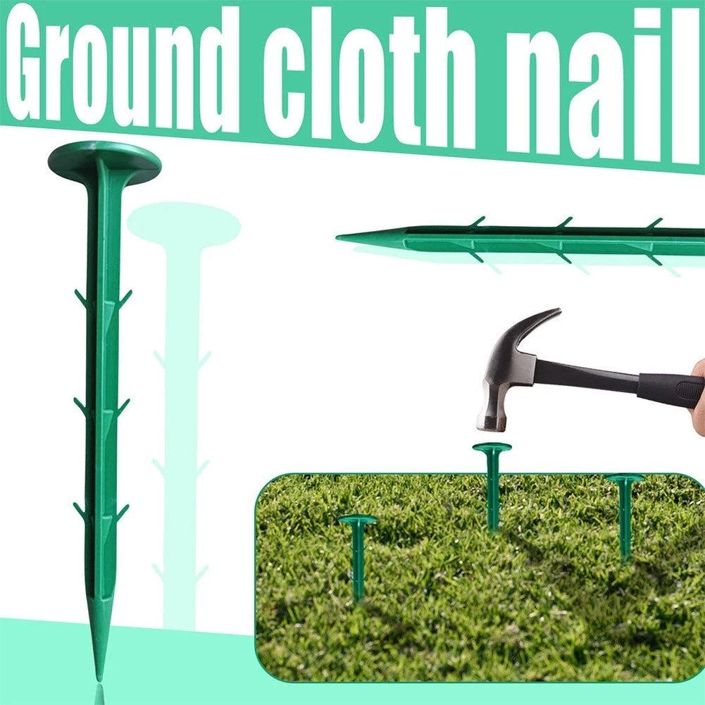 Set of 10 Plastic Garden Ground Cloth Pegs 16cm for Landscape Farming