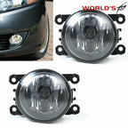 Set of 2 Driving Fog Light Lamp Housing for Acura Ford Honda Nissan Subaru