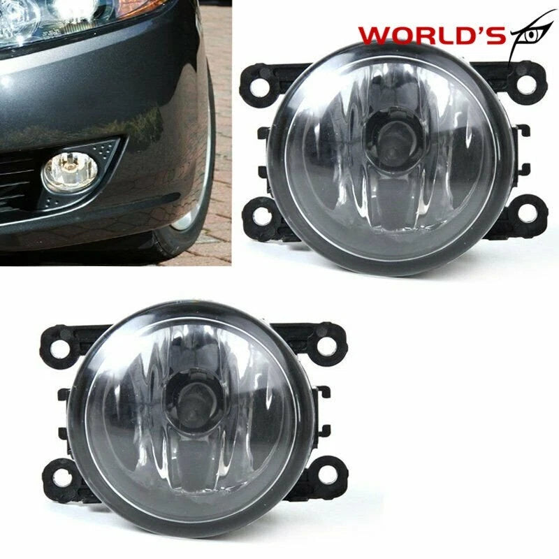 Set of 2 Driving Fog Light Lamp Housing for Acura Ford Honda Nissan Subaru