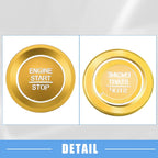 Engine Start Stop Ignition Button Decal for Honda Accord (2018-2022) Gold Tone