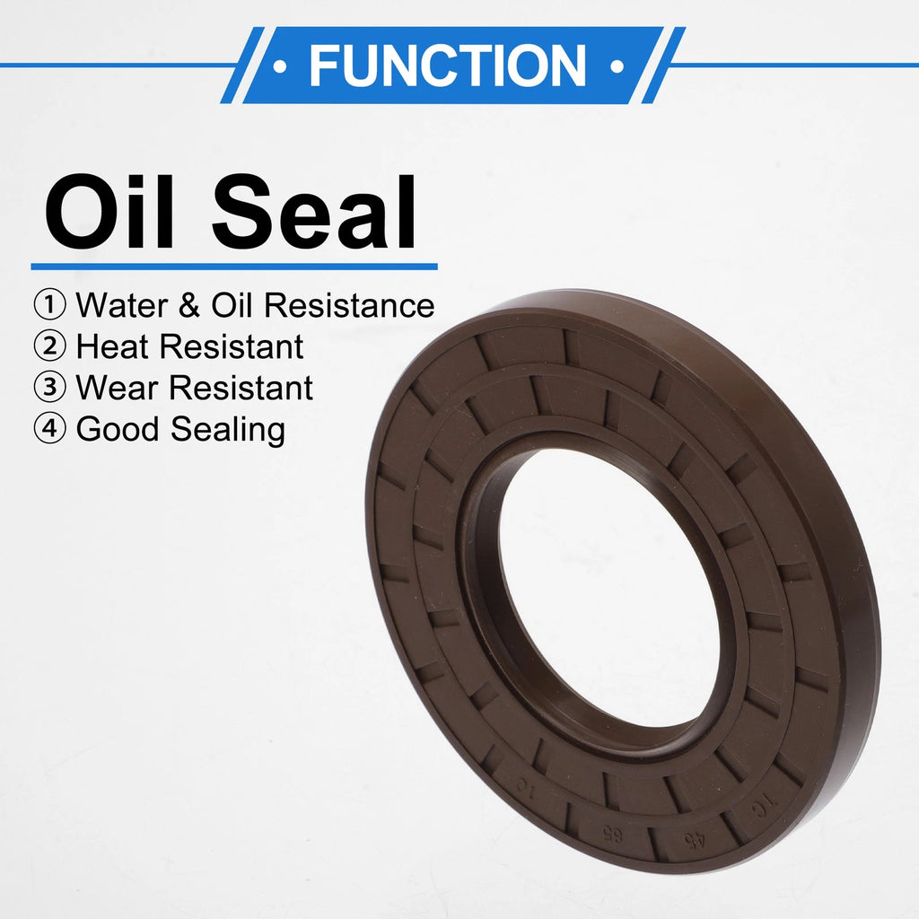 2X Oil Seal Rotary Shaft Seal FKM Rubber 45x85x10mm for Various Models