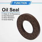 2X Oil Seal Rotary Shaft Seal FKM Rubber 45x85x10mm for Various Models