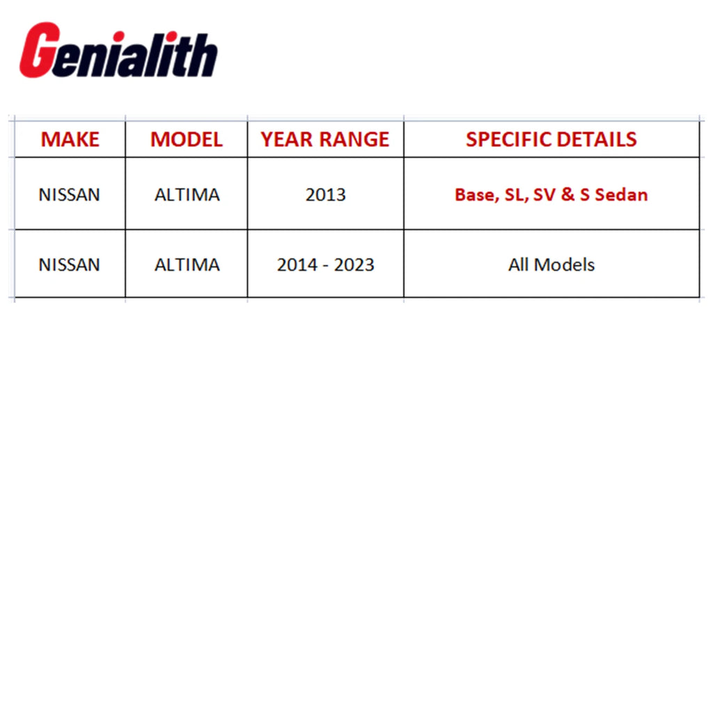 Front Disc Rotors & Ceramic Brake Pads Kit for Nissan Altima (2013–2023)