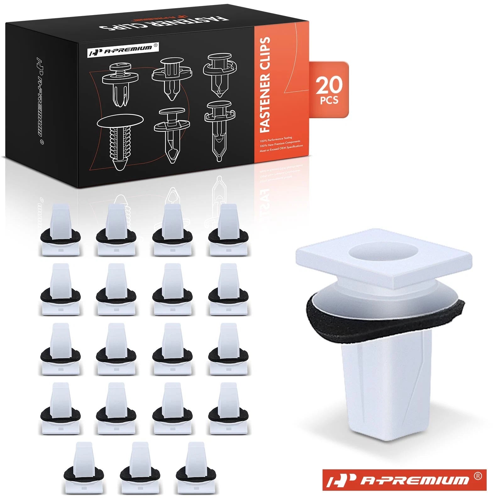 Set of 20 Bumper Bracket Screw Grommets with Sealer Clips for Kia 