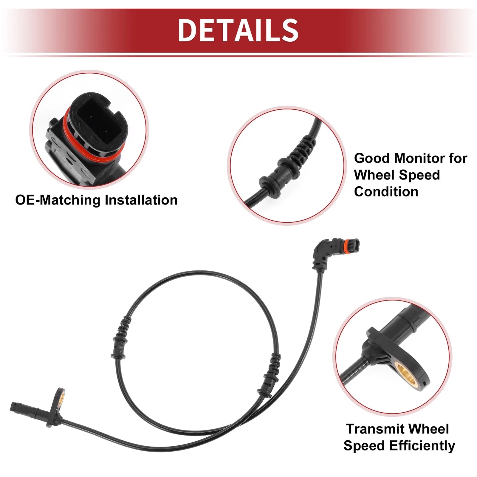 ABS Wheel Speed Sensor No. 2305401917 for Mercedes-Benz SL63 (2009–2012)