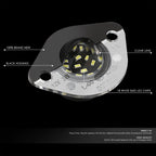 2X LED License Plate Lights for Ford Mustang (1994–2004) - Clear Lens