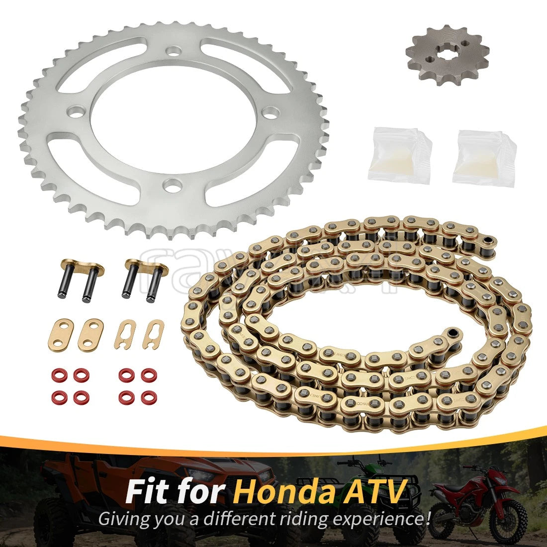 Chain & Sprocket Set for Honda TRX90X Sportrax 90 (1993–2024) 40540-HP2-671