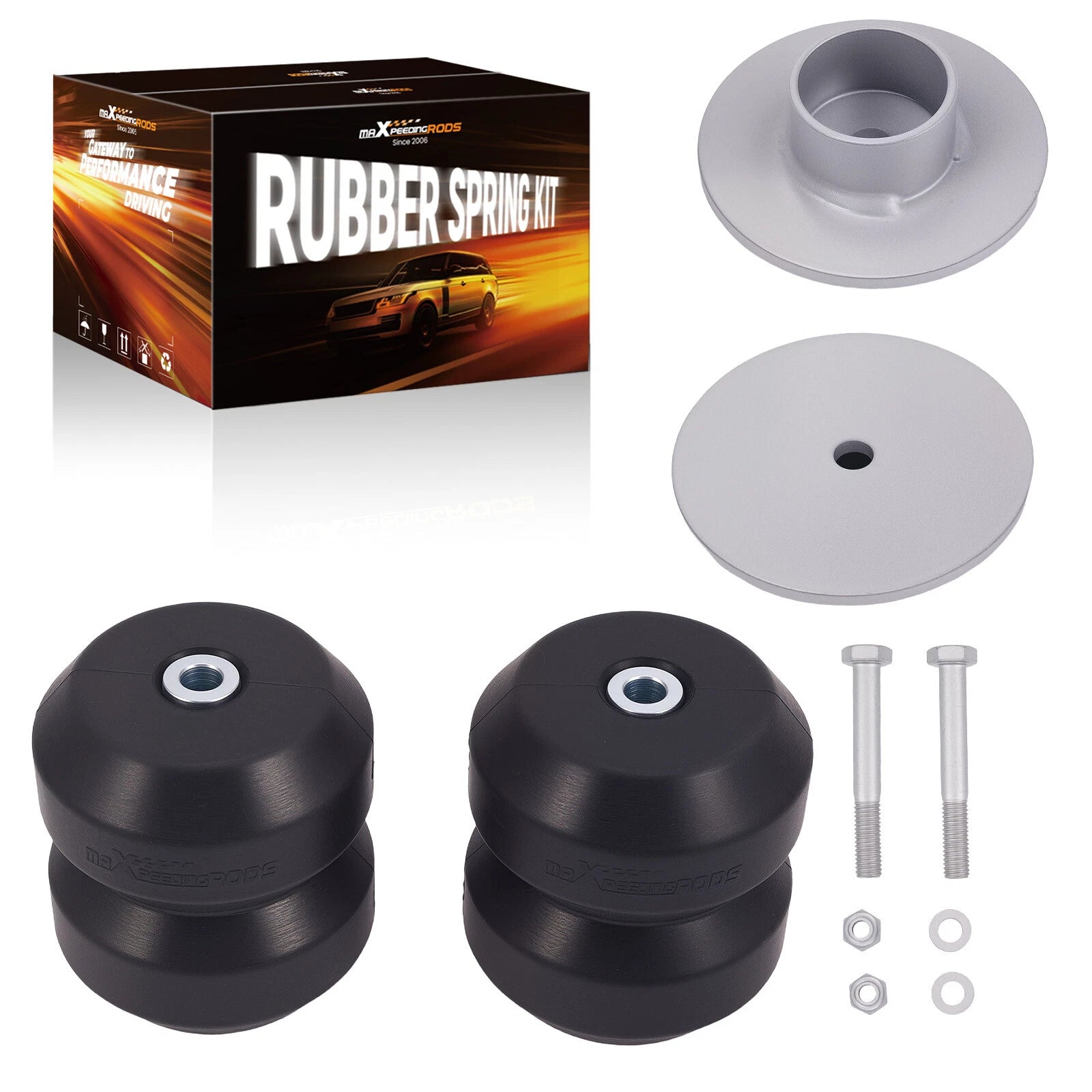 Suspension Rubber Helper Spring Kit for Cadillac GMC Yukon Chevy Tahoe (1992–2000)
