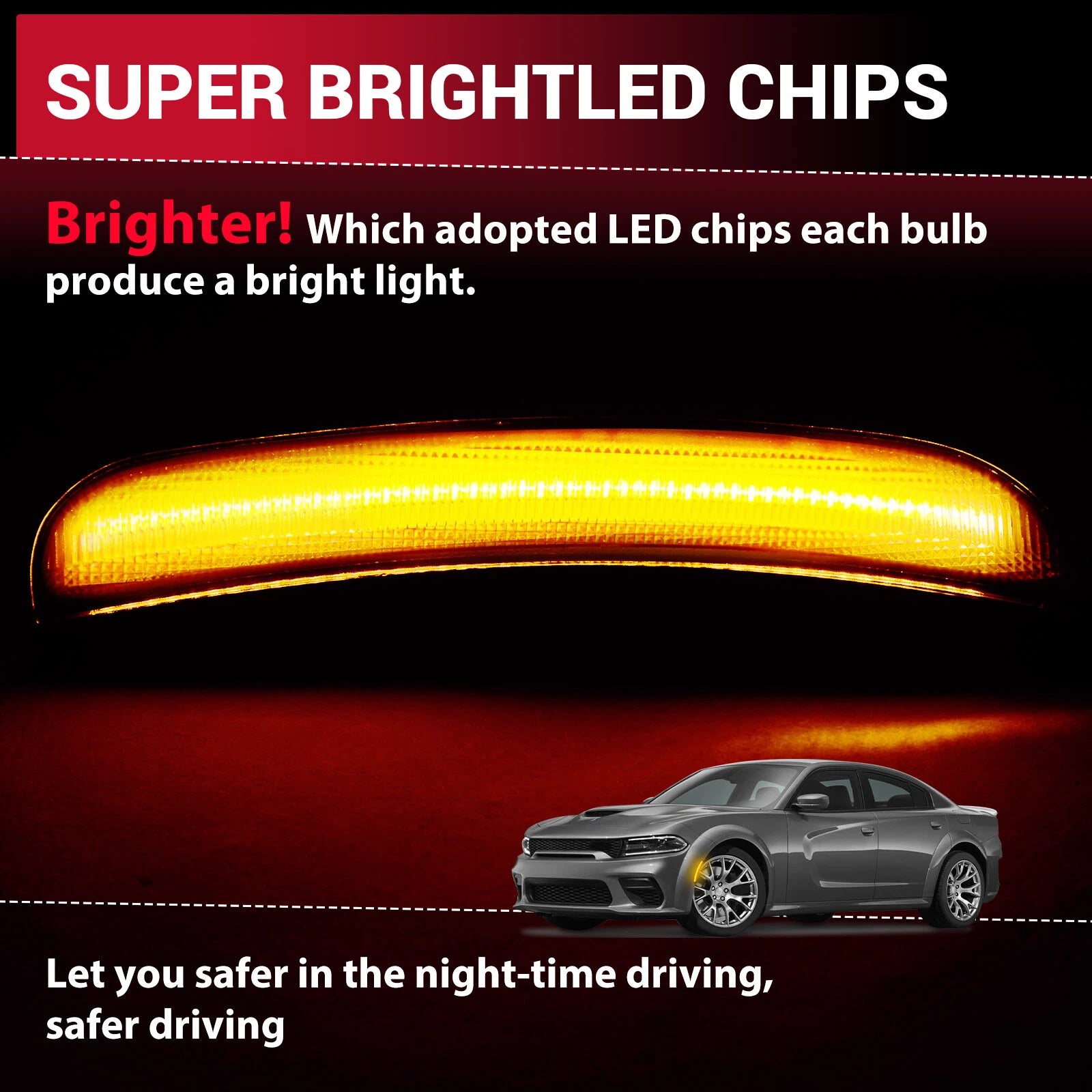 LED Side Marker Signal Lights for Dodge Charger (2015–2023)