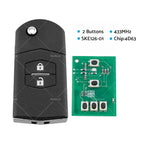 2 Button Remote Key 4D63 433MHz for Mazda 2 3 CX-7 CX-9 (2003–2020) SKE126-01