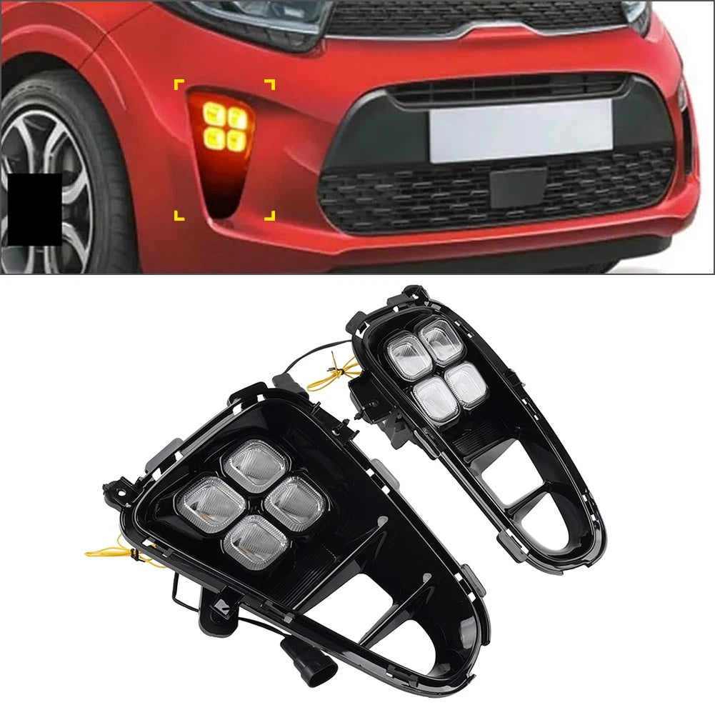Daytime Running Light Front Fog Lamp for Kia Picanto (2017–2020)