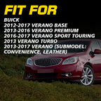 Set of 2 Bumper Brackets for Buick Verano (2012-2017) Black