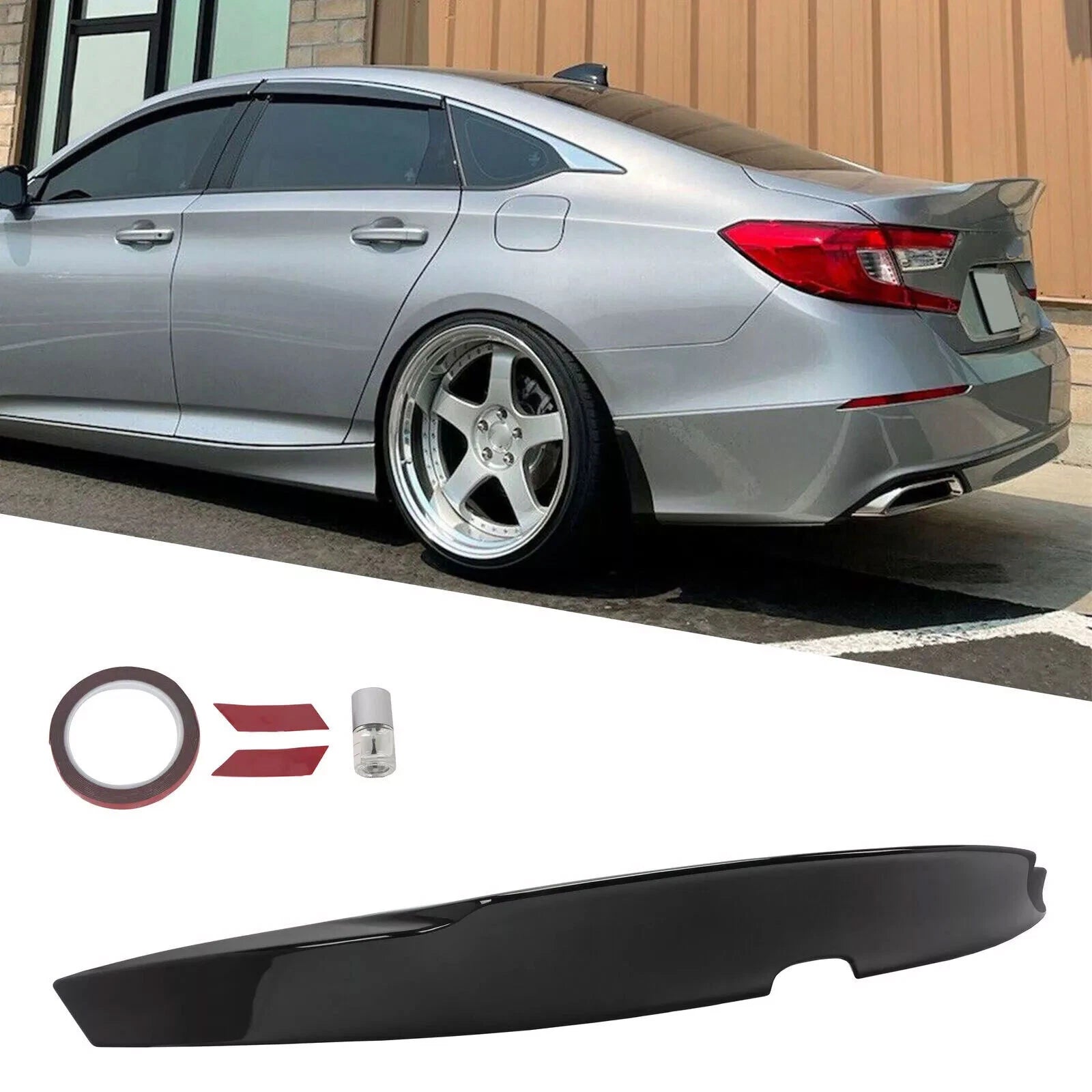 Glossy Black Duck Tail Spoiler for Honda Accord (2018–2022)