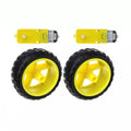Set of 4 Plastic Tires with DC 6V Gear Motor for Arduino Smart Robot Car
