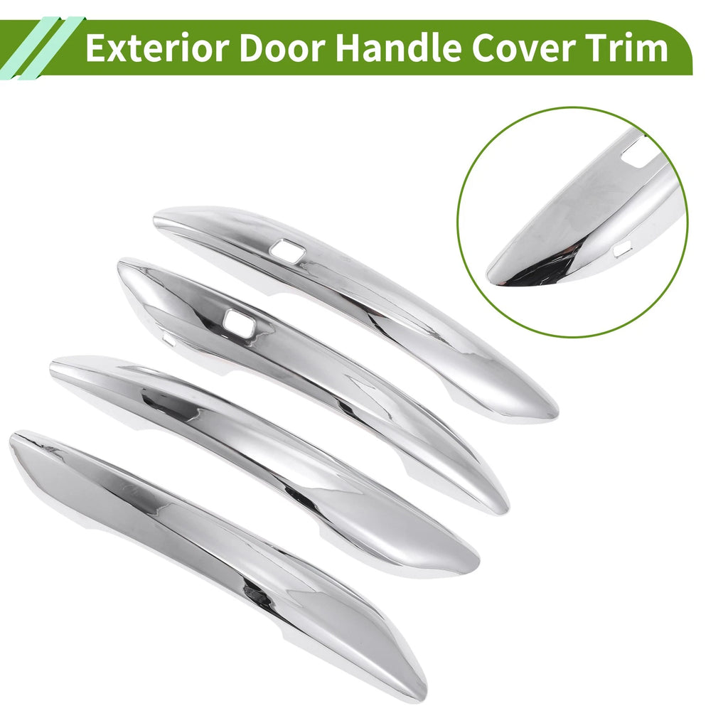 Exterior Door Handle Cover Trim for Hyundai Elantra (2021–2024) Silver Tone