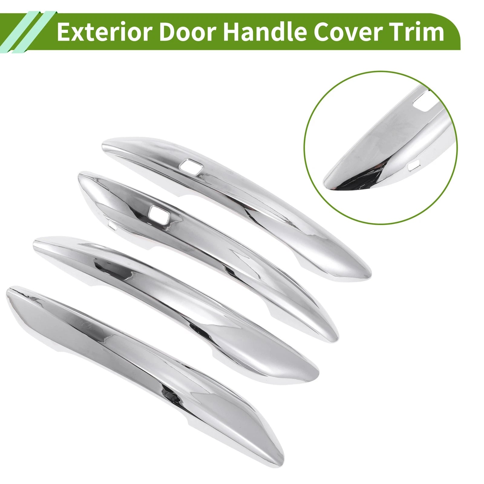 Exterior Door Handle Cover Trim for Hyundai Elantra (2021–2024) Silver Tone