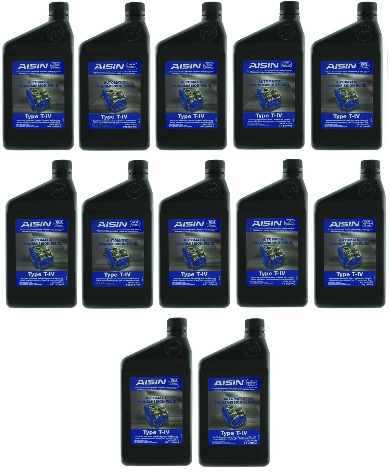 Set of 12 Automatic Transmission Fluids AISIN for Audi Chevy Ford Lexus VW Volvo
