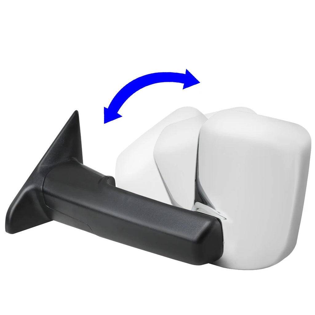 Chrome Manual Flip-Up Side Towing Mirror for Dodge Ram 1500-5500 (2009–2016)