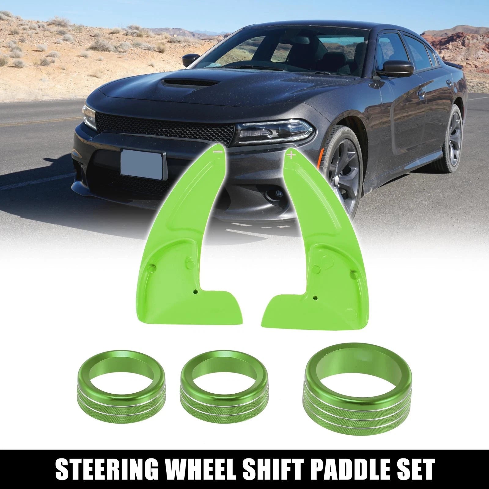 Steering Paddle Shifter & AC Volume Knob Cover Trim for Dodge Charger (2011–2023)