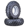 Set of 2 WANDA ATV Tires & Wheels 23X7-10 4/156mm PCD Silver 10424