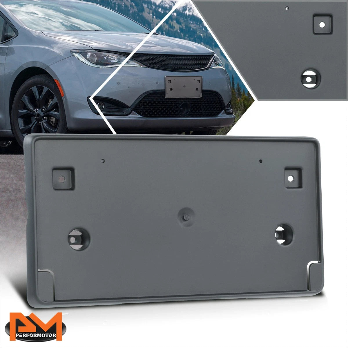 Front License Plate Mounting Bracket for Chrysler Pacifica/Voyager (2017–2020)