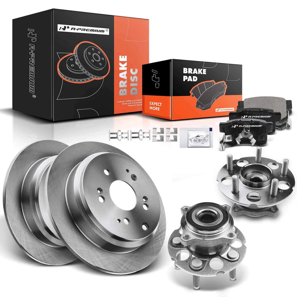 Rear Disc Brake Rotors & Pads for Acura RDX Honda CR-V AWD (2007–2019)
