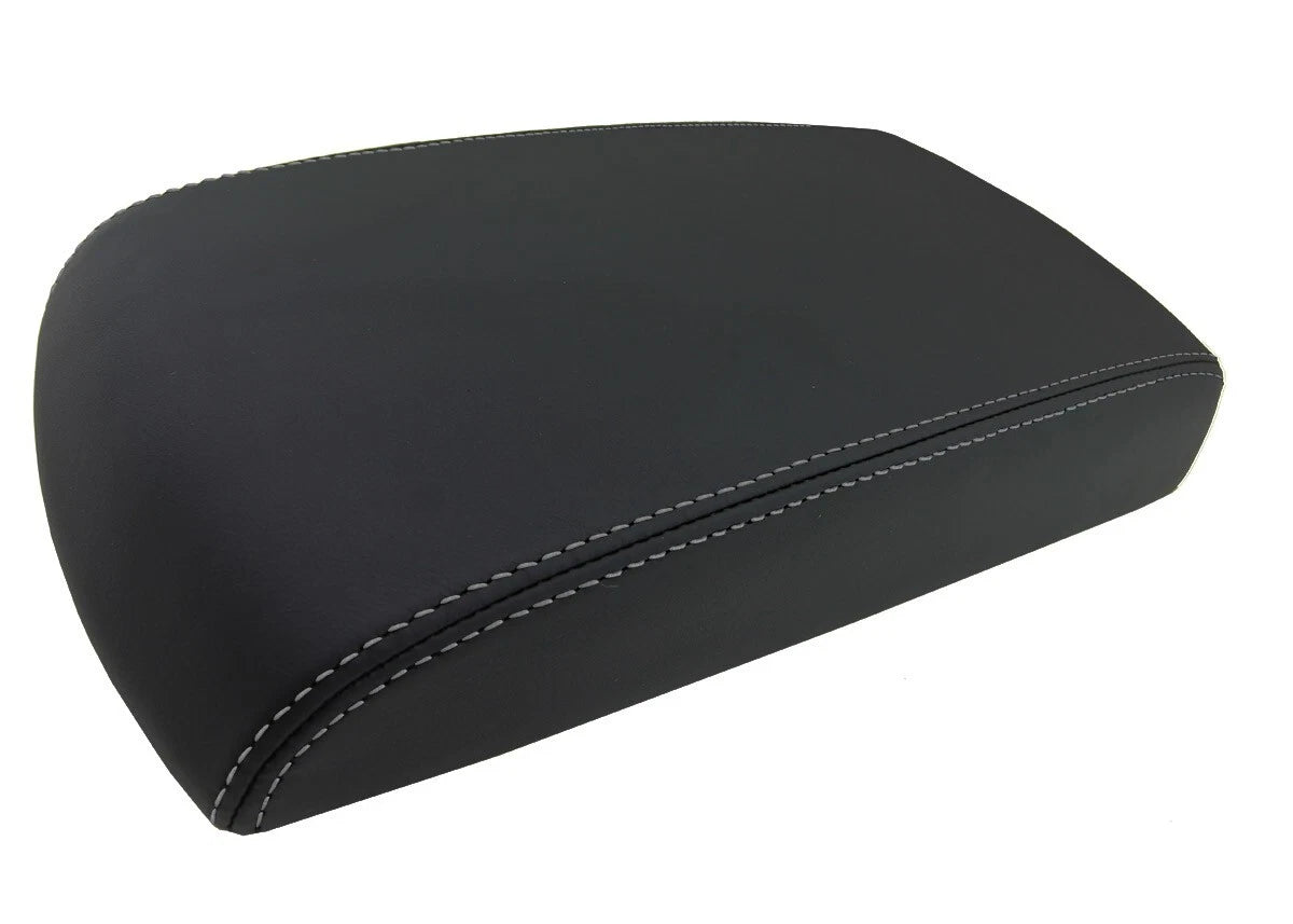 Leather Console Lid Armrest Cover for Chevrolet Impala (2006–2019) Gray Stitch