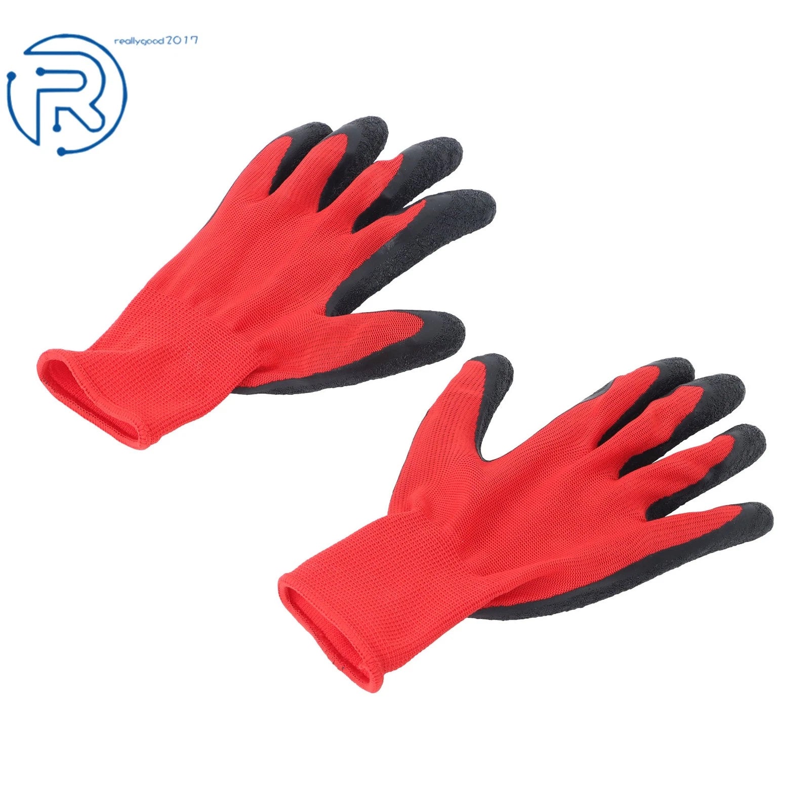 Set of 12 Crinkle Latex Rubber Safety Work Gloves for Various Models