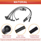 6X Spark Plug Wire Ignition Coil Cable No. 89017743 for Chevrolet Impala (2006–2009)