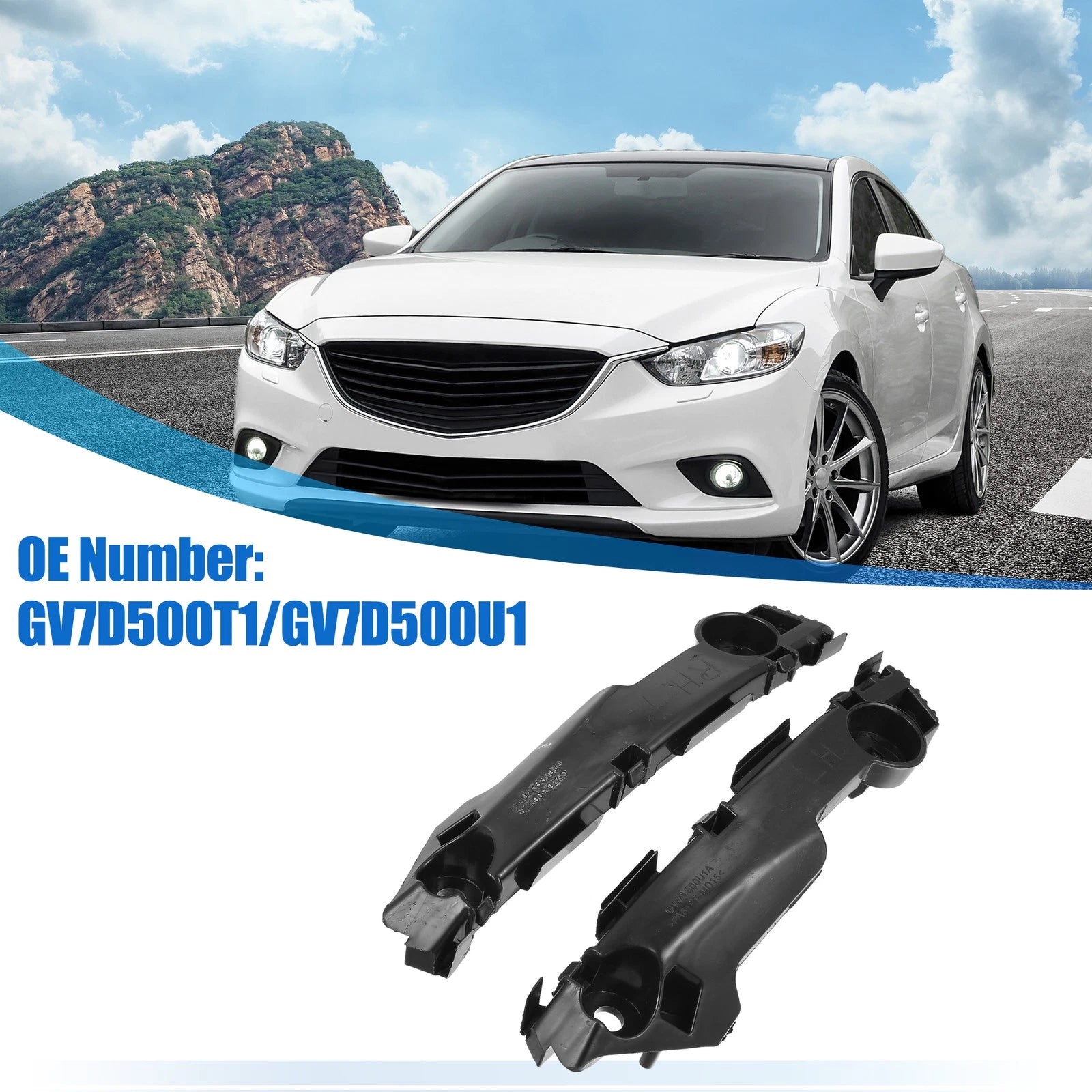 Pair Front Bumper Bracket No.GV7D500T1 for Mazda 6 (2007–2012)