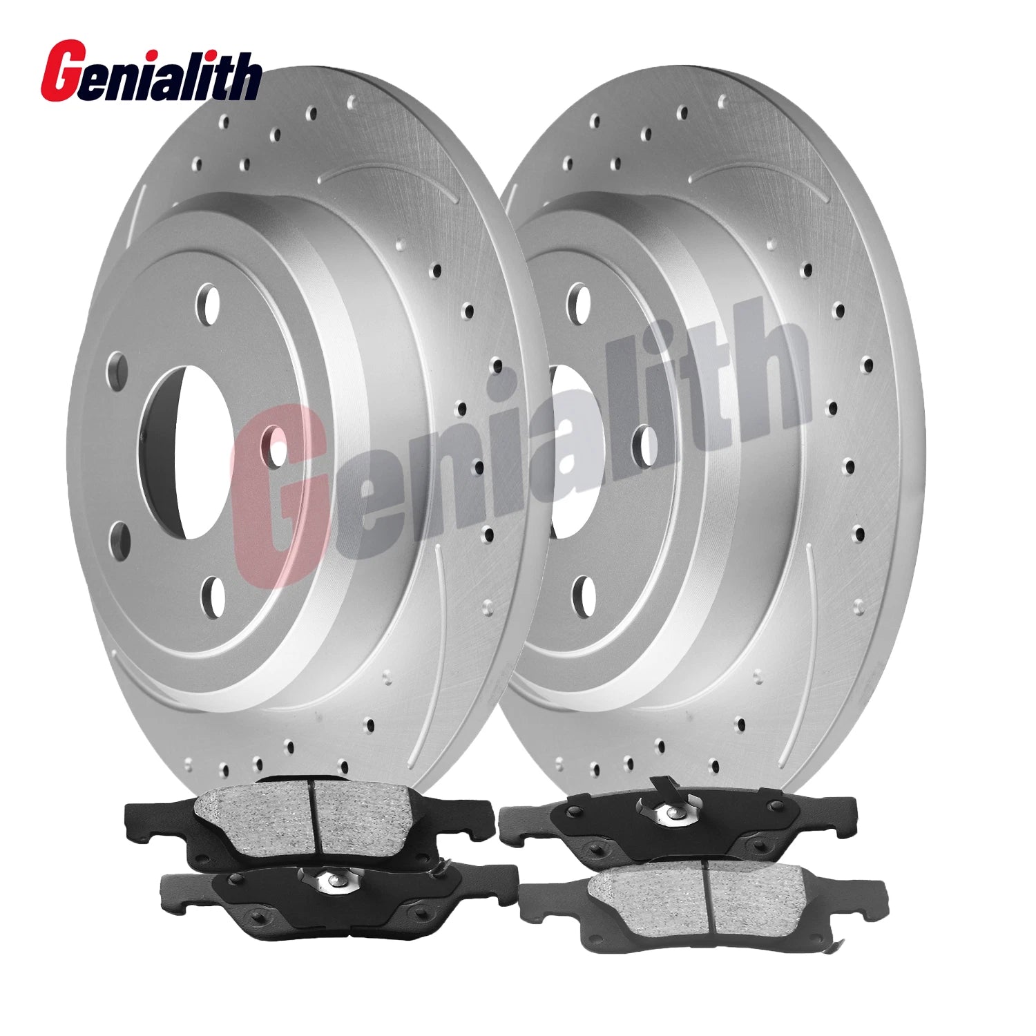 Rear Solid Brake Rotors & Ceramic Brake Pads for Jeep Grand Cherokee (1999–2021)