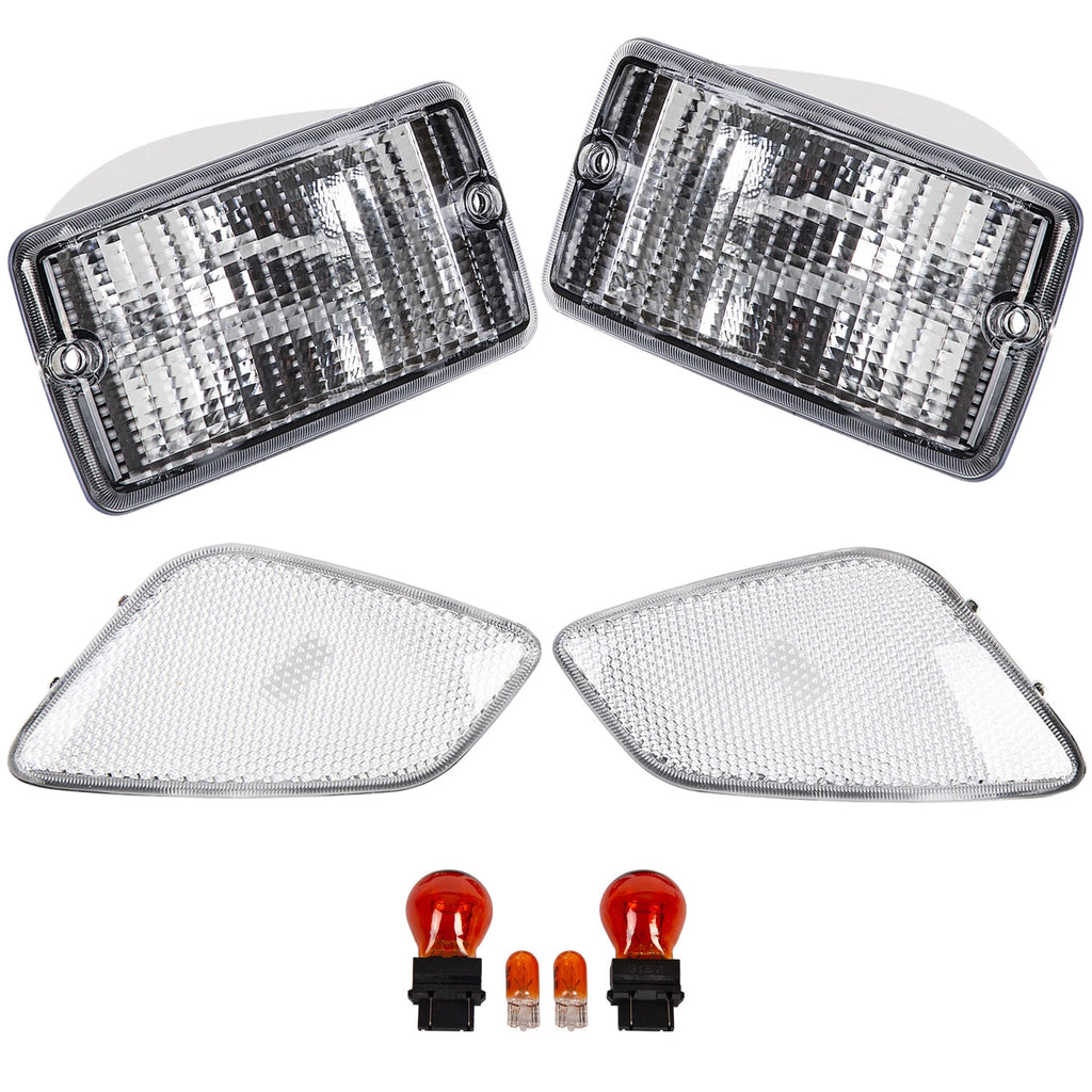 Clear Plastic Side Marker Lights for Jeep Wrangler TJ (1997–2006)