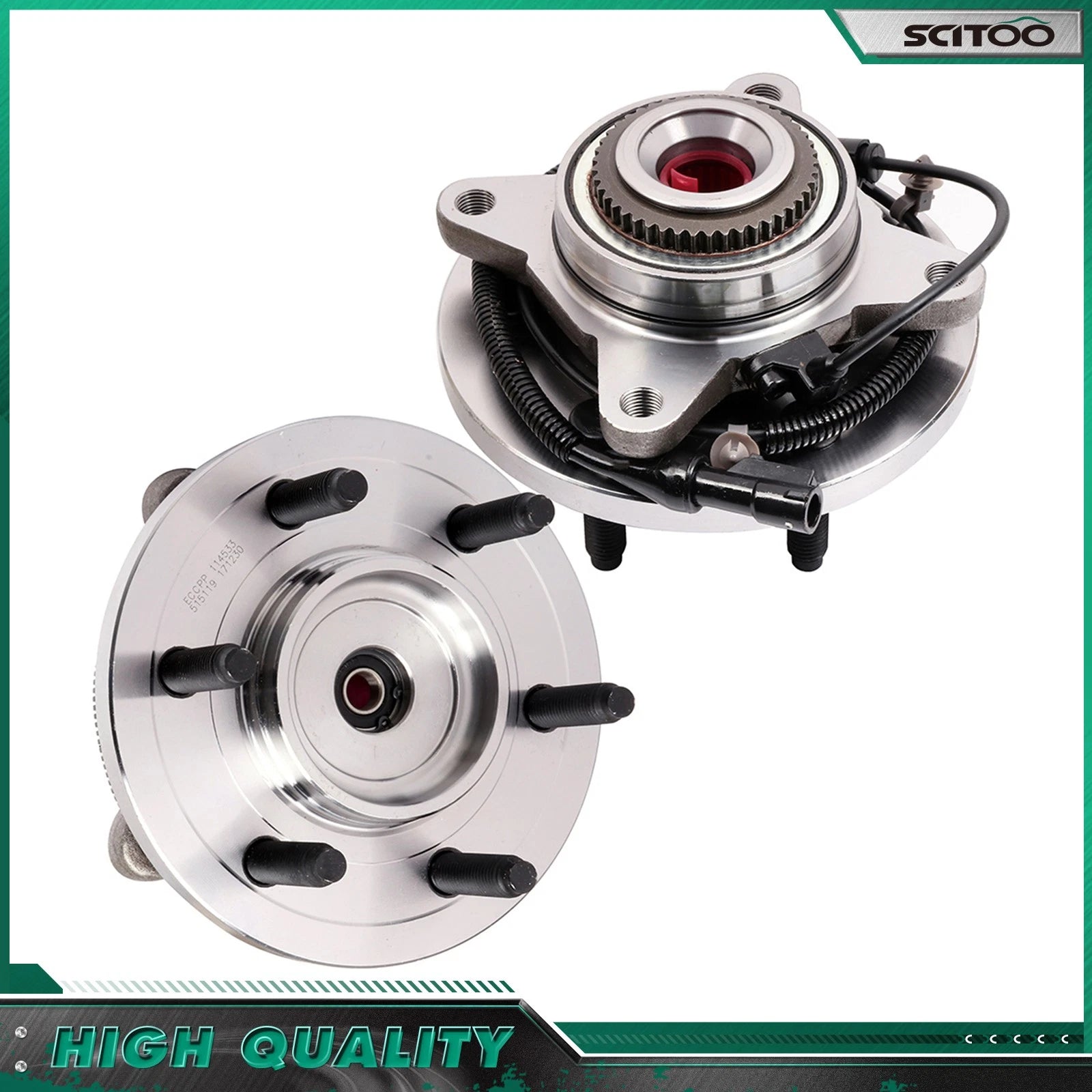 2X Front Wheel Bearings Hub for Ford F-150 (2009–2010) AWD