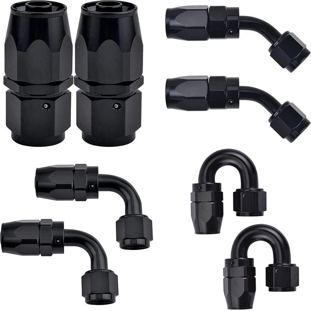 8AN Braided Nylon Fuel Line Kit for Oil Hose End Fittings (For 8AN)