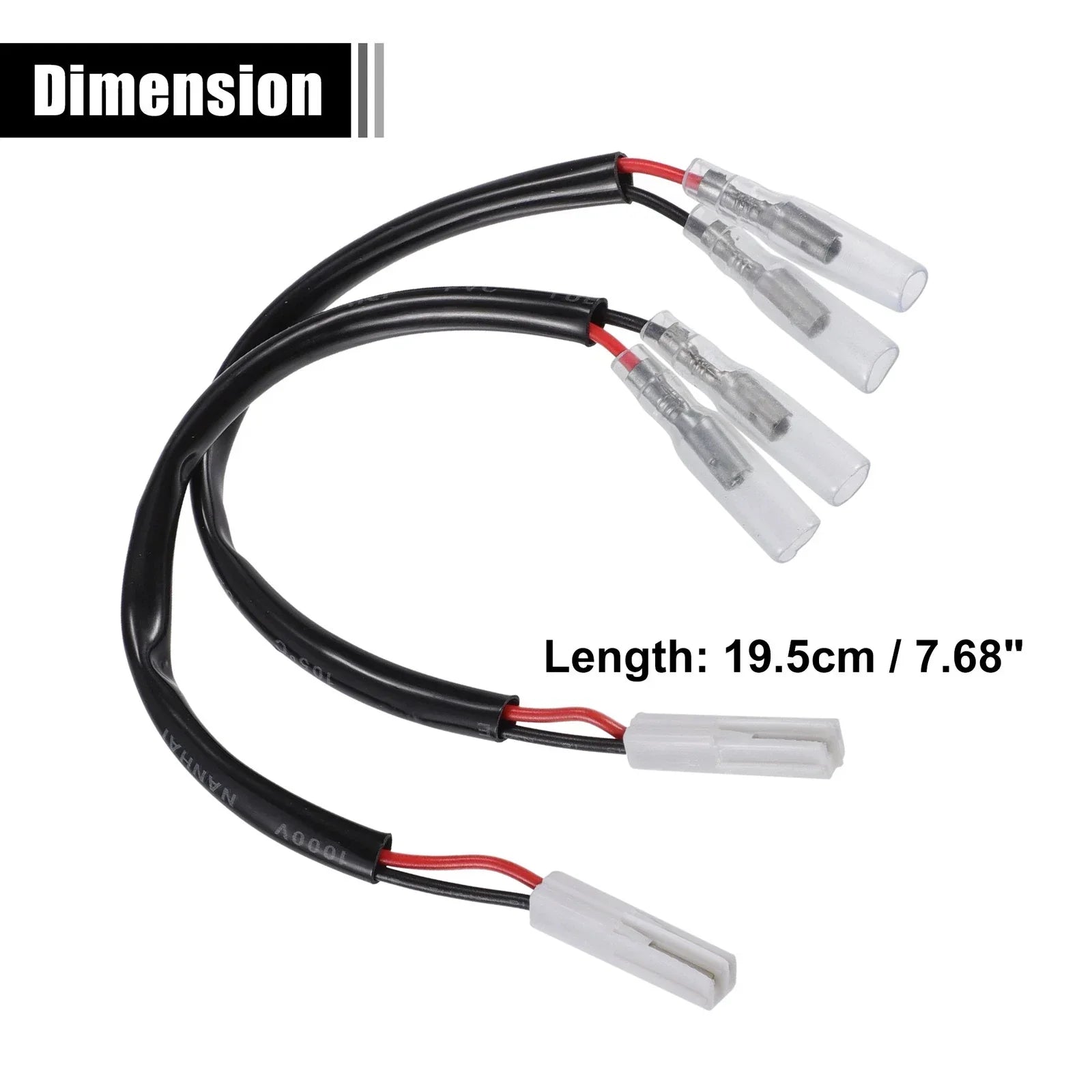 Motorcycle Turn Signal Cable Adapter Connector for Honda  - 4 x Pcs