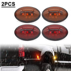 3 LED Oval Side Marker Lights for Car Bus Truck Trailer Lorry RV