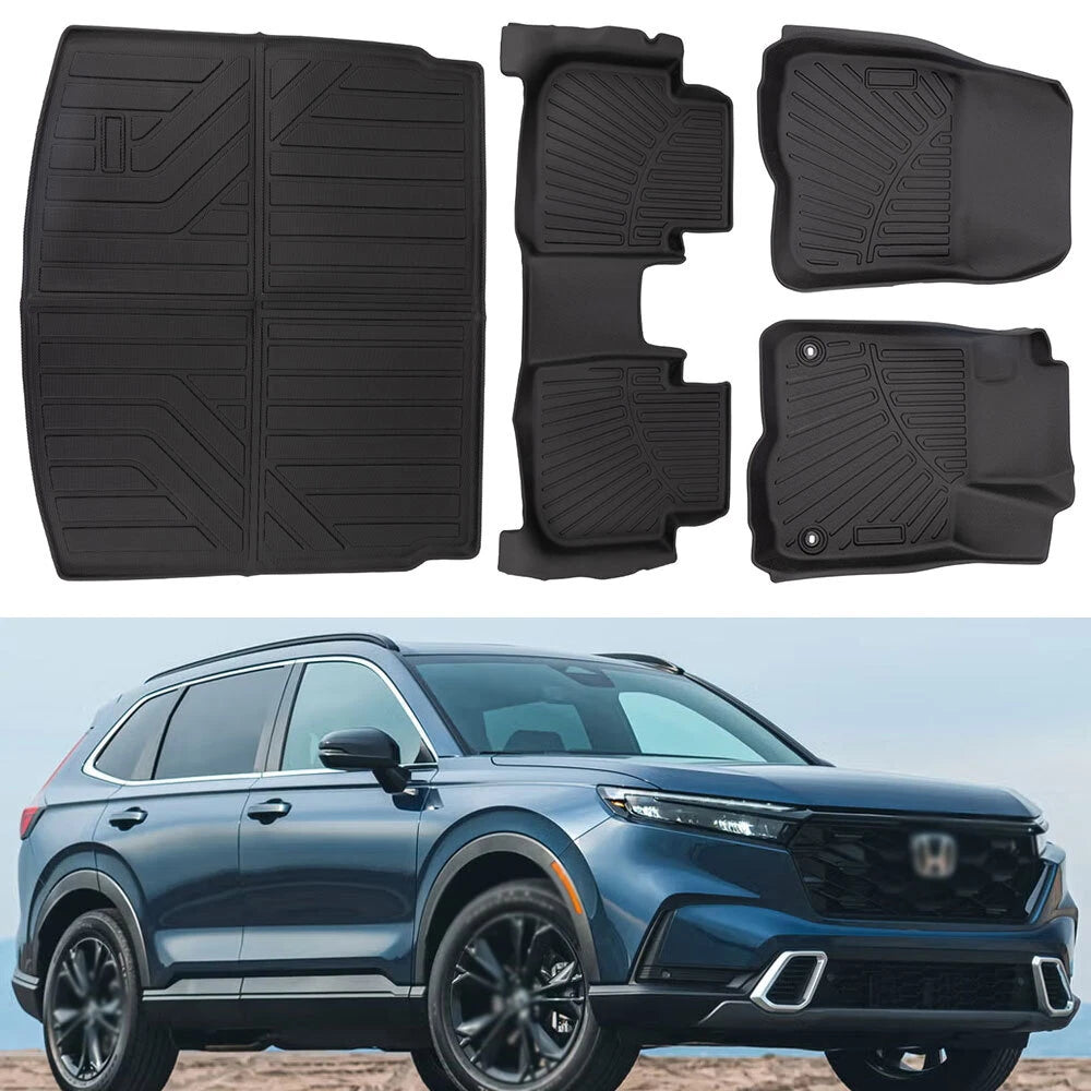 Set of 3D Floor Mats & Cargo Liner for Honda CR-V CRV Hybrid (2023–2025)