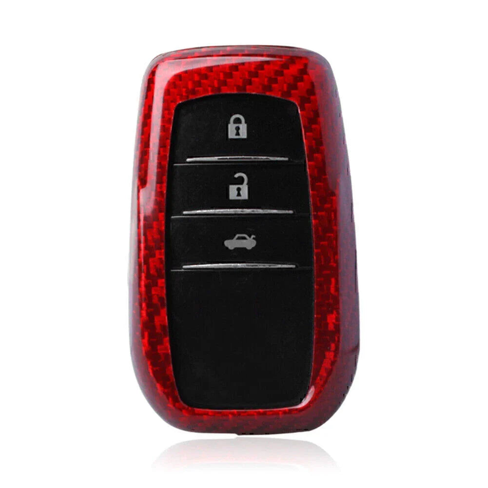 Red Key Fob Shell Cover for Toyota Corolla, Camry, Crown (2003-2023)