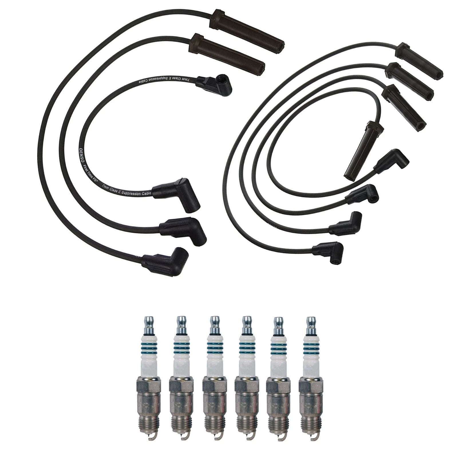 Denso Wire Set & 6 Iridium Power Spark Plugs for GM 2.8L 3.1L V6 (0.044)