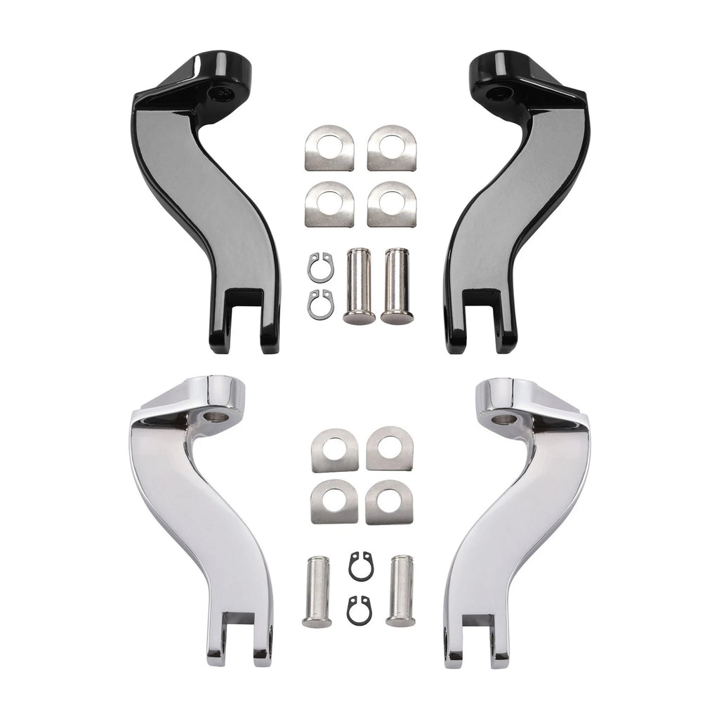 Rear Passenger Foot Peg Mounting for Harley Touring (1993–2025) Black/Chrome