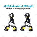 4X Amber LED Turn Signal Light Blinker for Universal Motorcycles