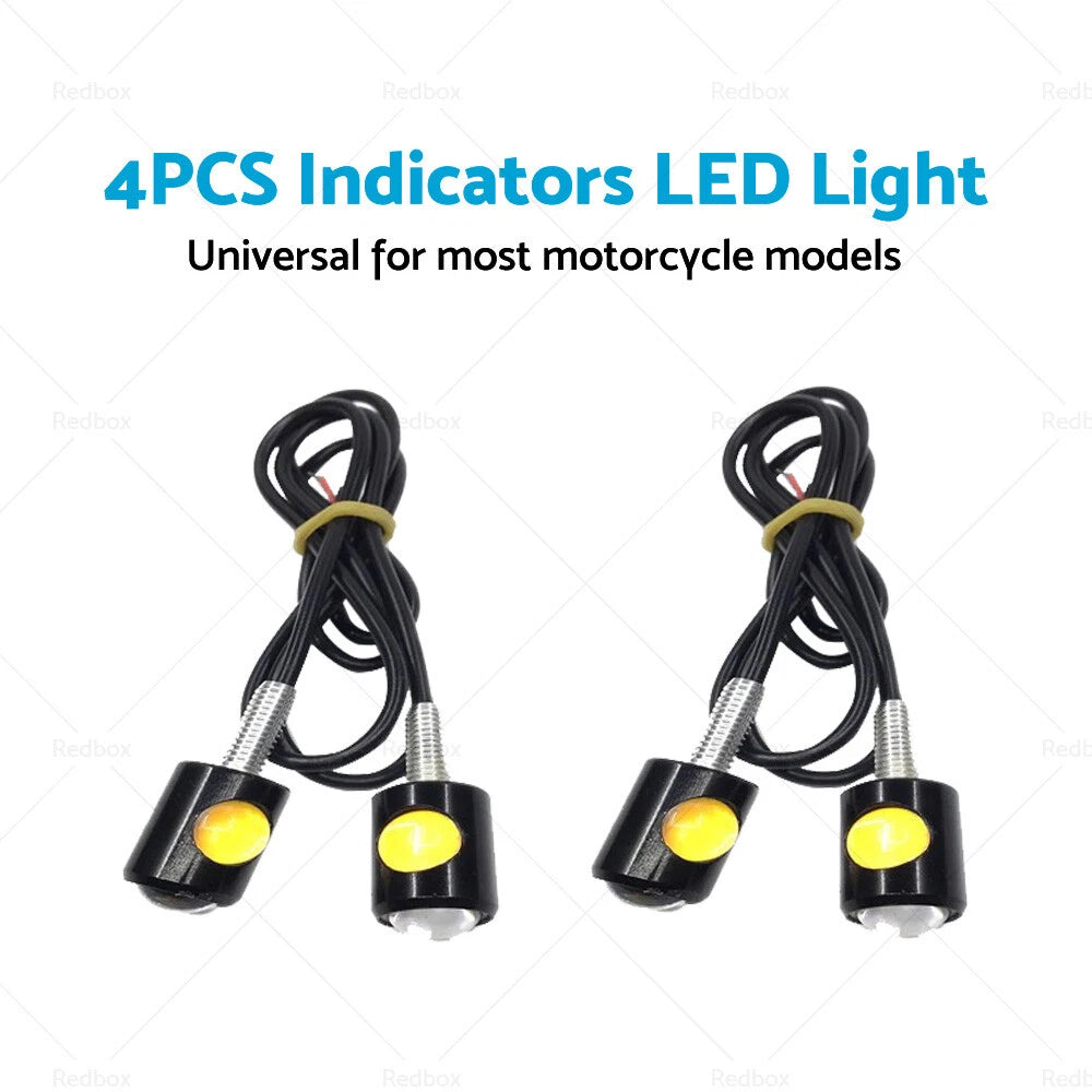 4X Amber LED Turn Signal Light Blinker for Universal Motorcycles