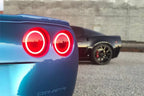 Red LED Tail Light Halo Inserts Set of 4 for Chevrolet Corvette (2006–2013)