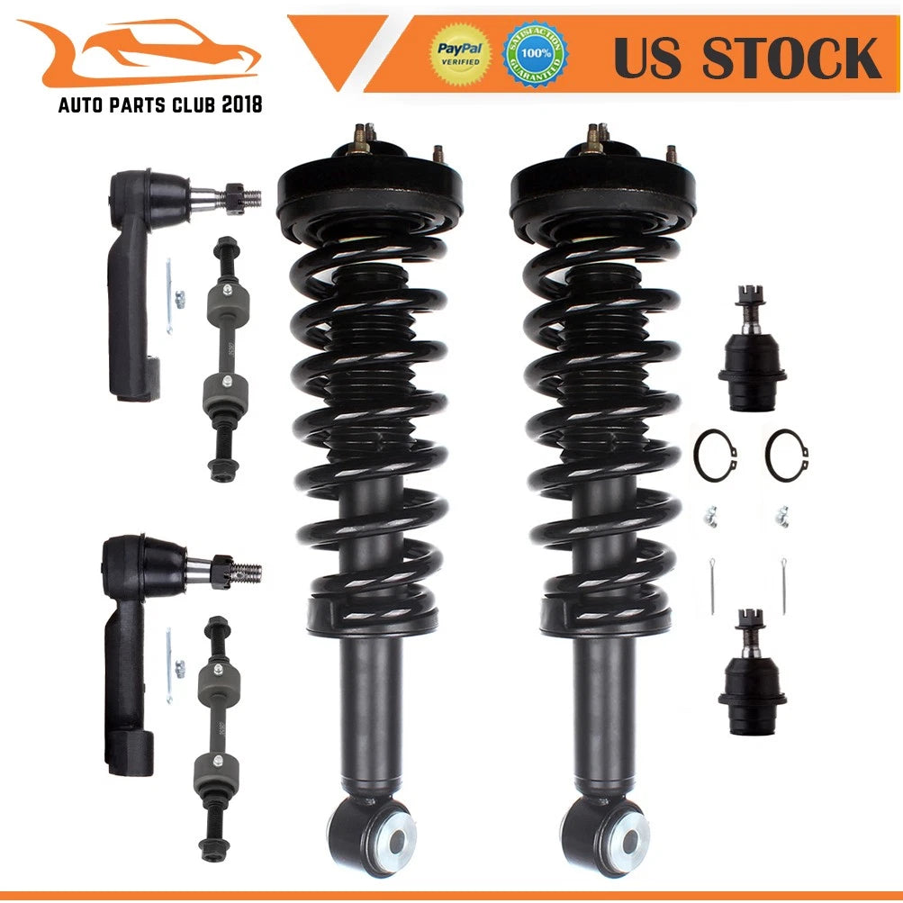 Front Strut Spring Joints Tie Rod Sway Bar for Ford F-150 (2009–2013)