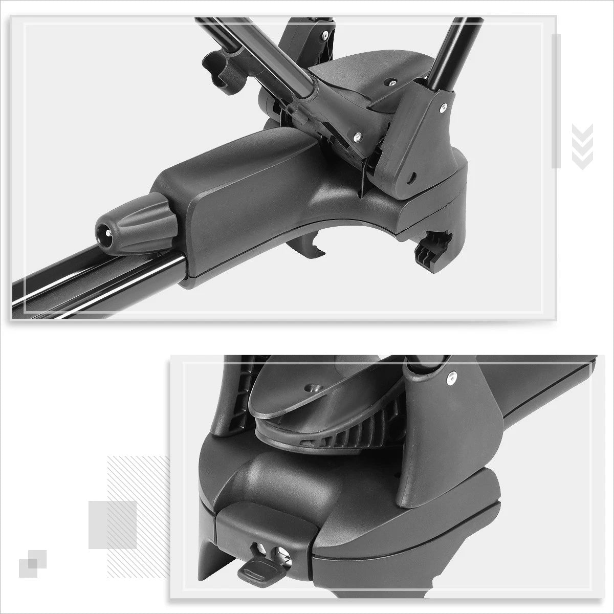 Heavy Duty Iron Roof Top Bike Rack for Universal Fit (Wheel-On)