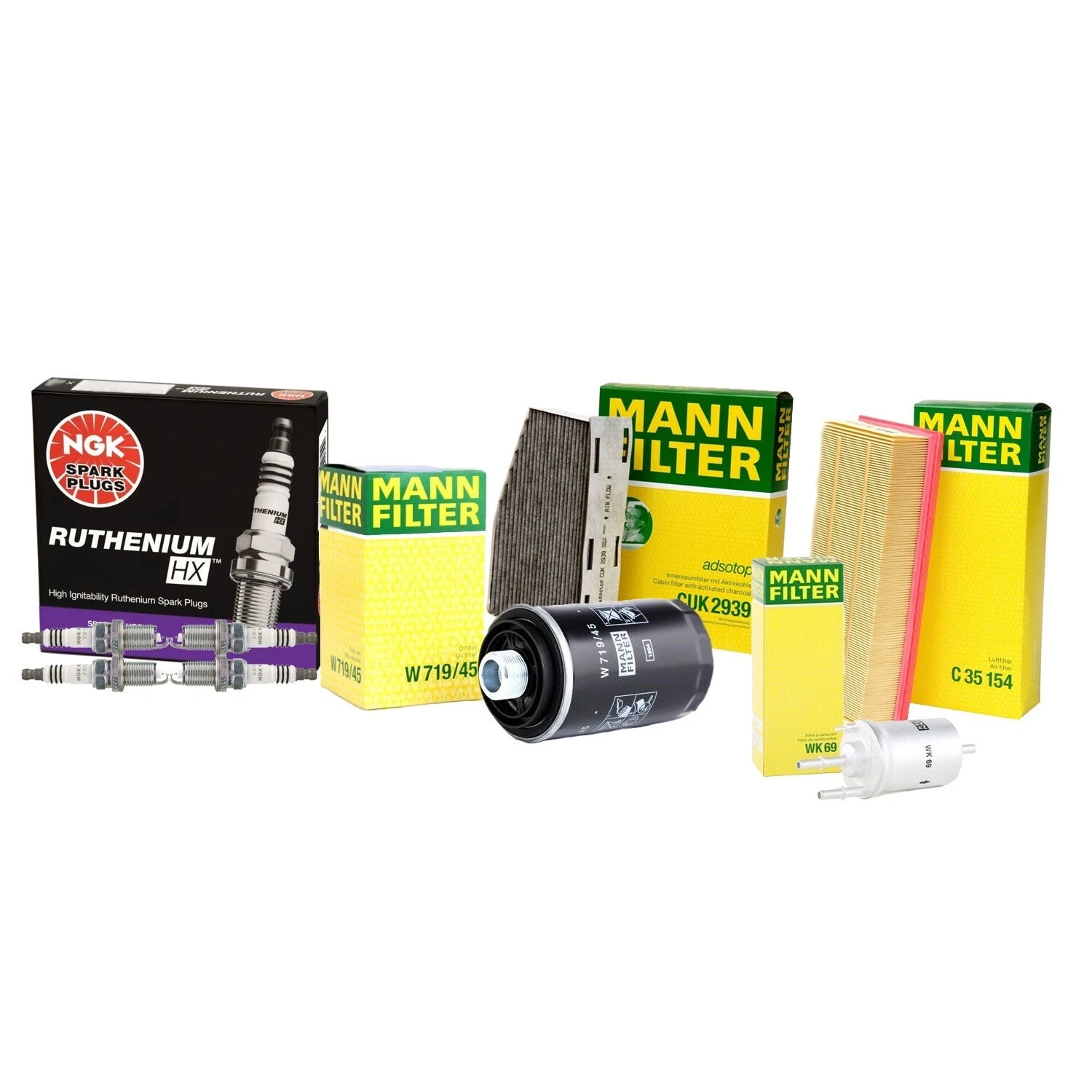 Ignition Tune-Up Kit with Mann Filters & NGK Spark Plugs for Audi A3 TT VW Eos